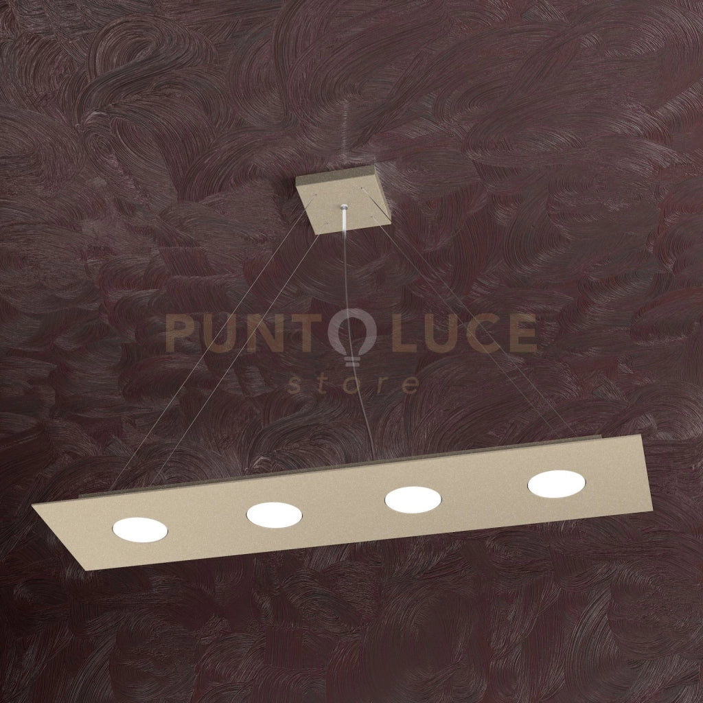 AREA SOSPENSIONE 4 LUCI RETTANGOLARE SABBIA 1127-S4 R-SA