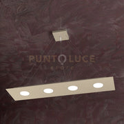 AREA SOSPENSIONE 4 LUCI RETTANGOLARE SABBIA 1127-S4 R-SA