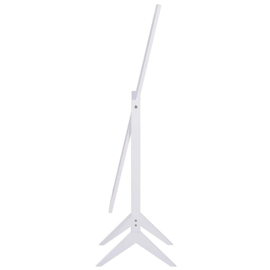 Specchio da Parete con Piede Bianco ¨C Zephmum ¨C MDF 47x46x148 cm