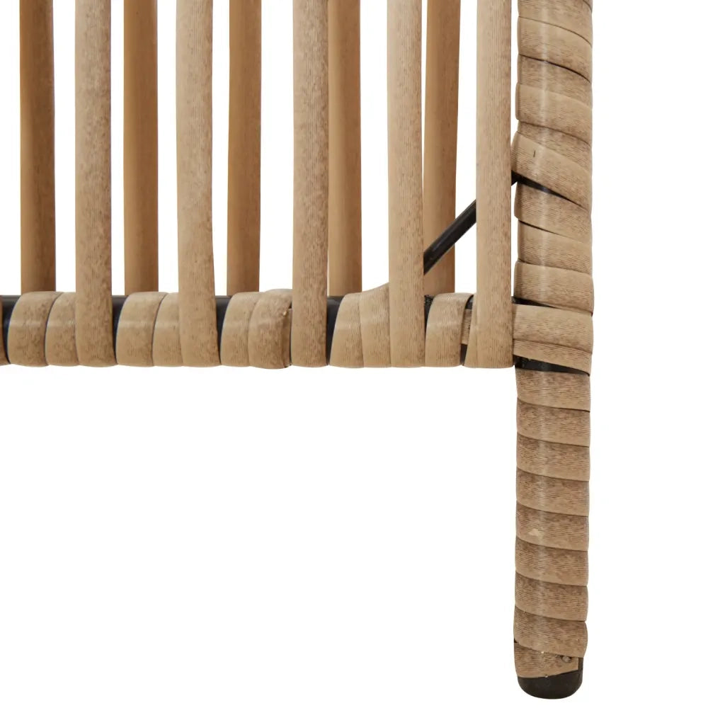 Divisorio per Ambienti | Divider per stanze | Paravento a 5 Pannelli Beige in Polyrattan