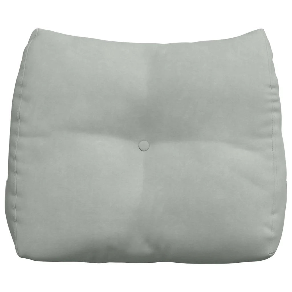 Cuscino per Schiena Grigio chiaro 60 x 24 x 50 cm Velluto 42014400