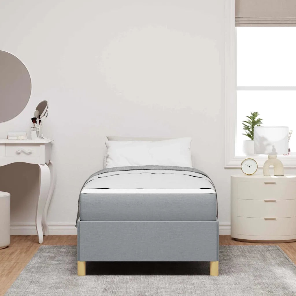 Struttura del letto Grigio chiaro 90 x 200 cm Tessuto 3398906