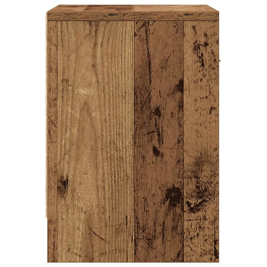 Comodino | Armadio da Notte | Mobiletto da notte con Cassetto Legno Antico 39x28x41 cm