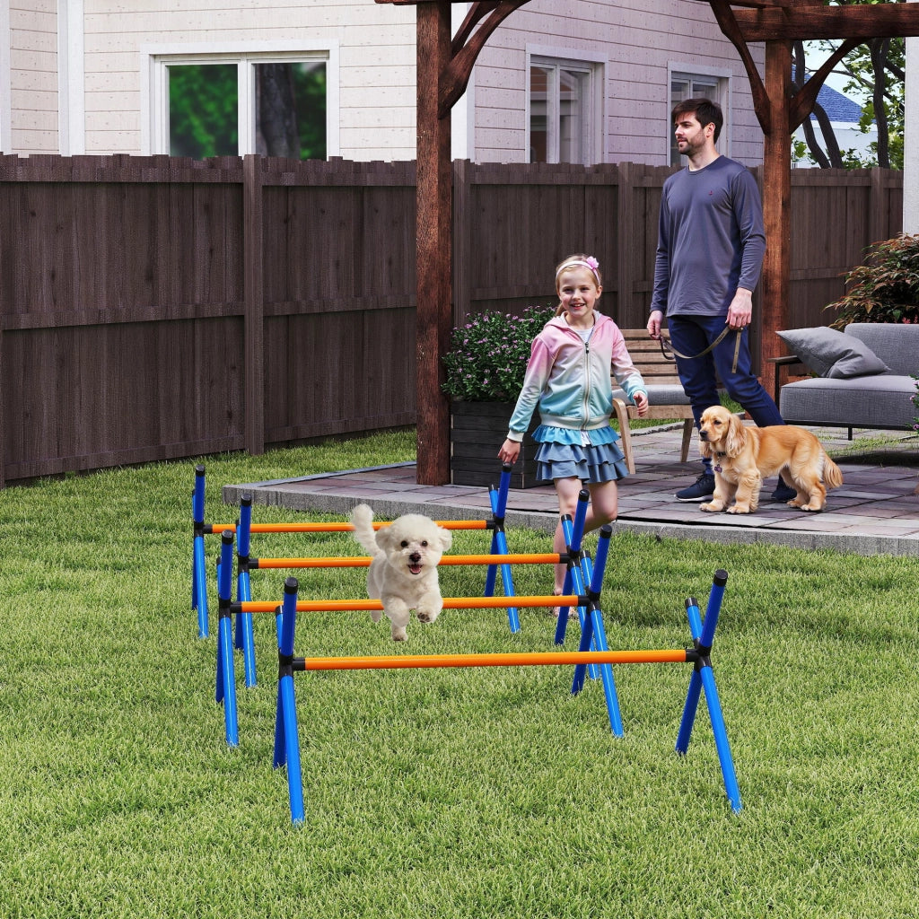 Set Agility per Cani ¨C Xylo ¨C 4 Pezzi con Ostacoli Regolabili e Borsa