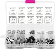 Set di Borchie RVS Assortito con 200 pezzi da M1.5 a M10