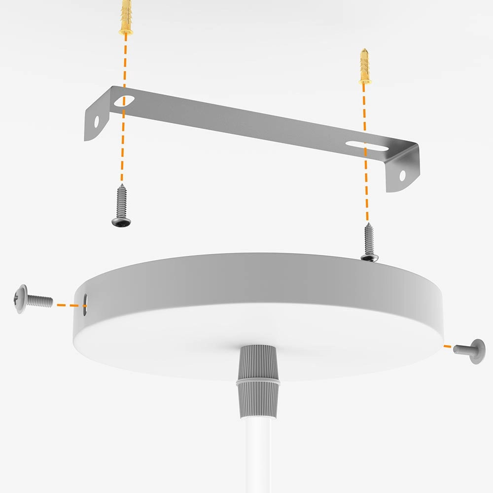 Lampadario Sospensione Piramide 25cm Metallo E27 Design Moderno Bianco