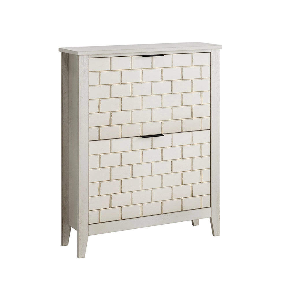Armadietto scarpe - Xylo - 2 cassetti bianco 80cm per ingresso
