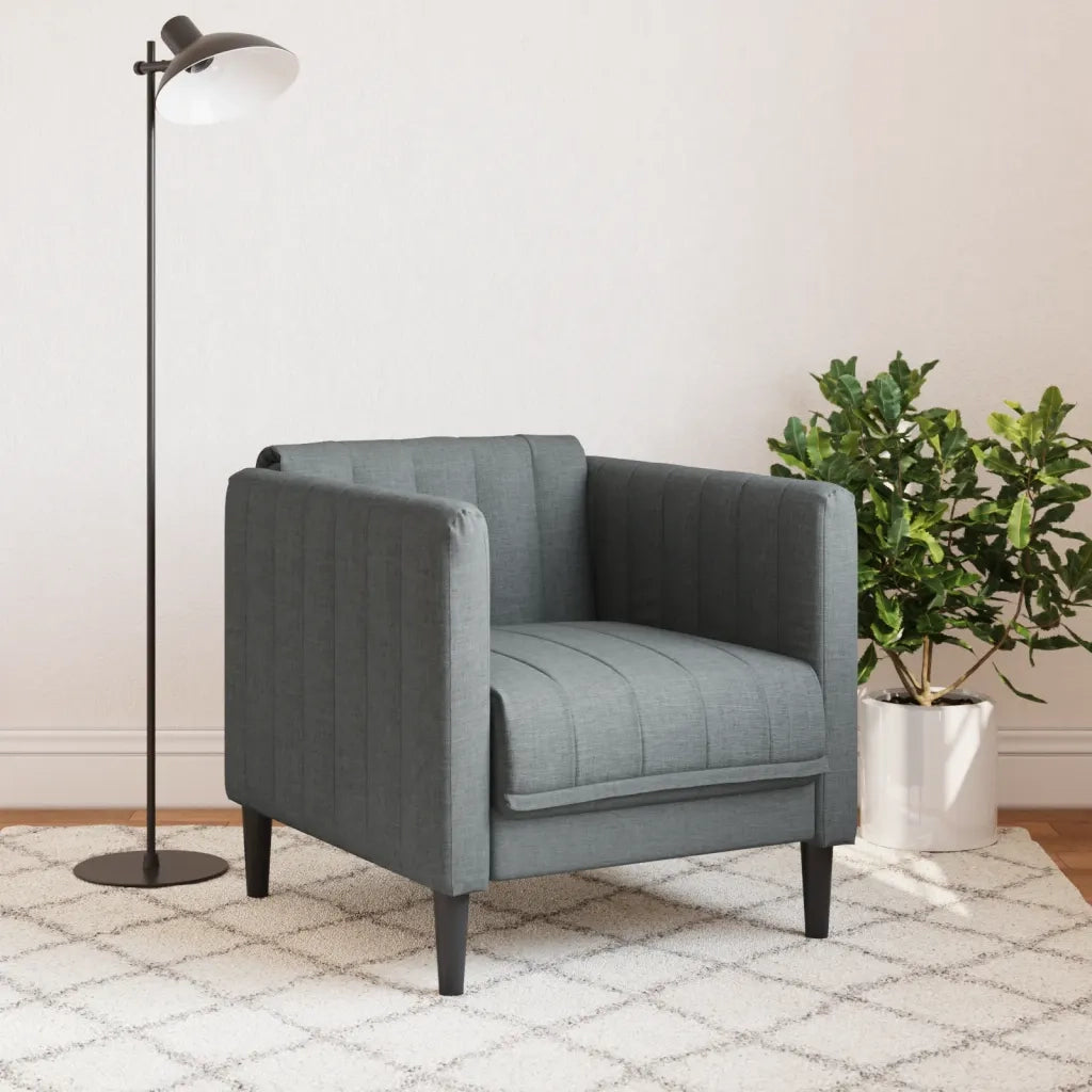 Poltrona | Sedia Relax Grigio Scuro in Tessuto