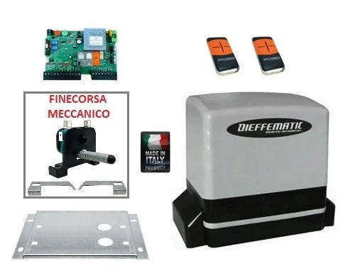 Motore Cancello Scorrevole 600Kg Centrale Di Comando Ricevente Telecomandi 230V