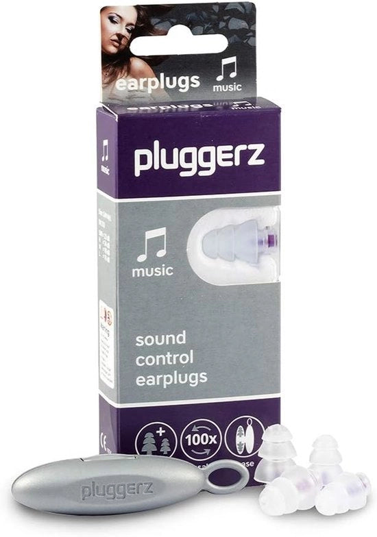 Orecchini acustici per la musica - 2 Paia (S/M M/L) - Soffici e comodi - Filtrati - 22 dB - Ideali per festival e concerti