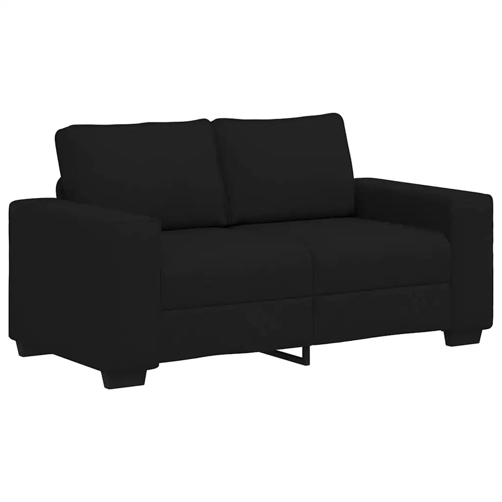 Set di Divani 2 pz con Cuscini Nero in Tessuto 3324733