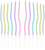 Candelabri spirali 12 pezzi - 16x0,5 cm - con supporto - decorativi per compleanni e matrimoni