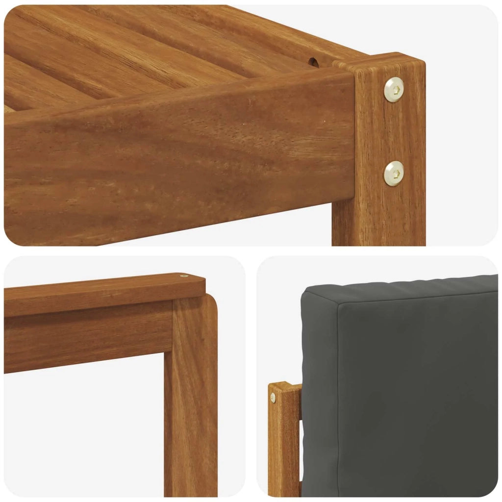 Set di divani da esterno con cuscino 8 pcs Naturale e Antracite 3366735