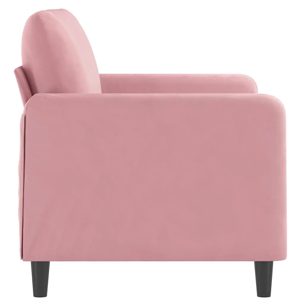 Divano a 2 Posti Rosa 120 cm in Velluto 359435