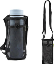 Borsa da acqua portatile con cinturino regolabile e sacchetto a rete per campeggiare e escursioni
