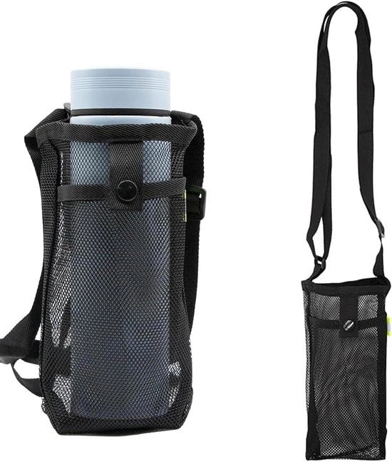 Borsa da acqua portatile con cinturino regolabile e sacchetto a rete per campeggiare e escursioni
