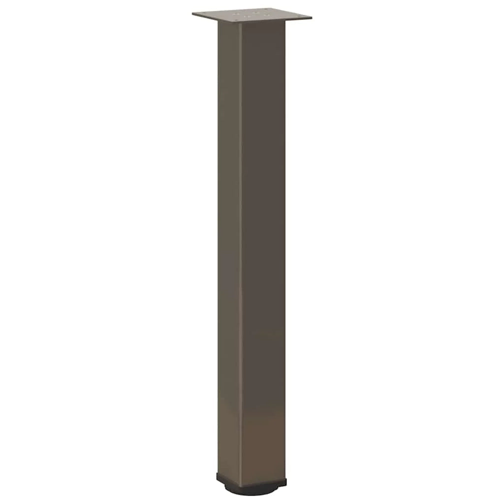 Set di 4 gambe per tavolo consolle in acciaio 72-74 cm con piedini regolabili stile moderno acciaio naturale 02_0056768