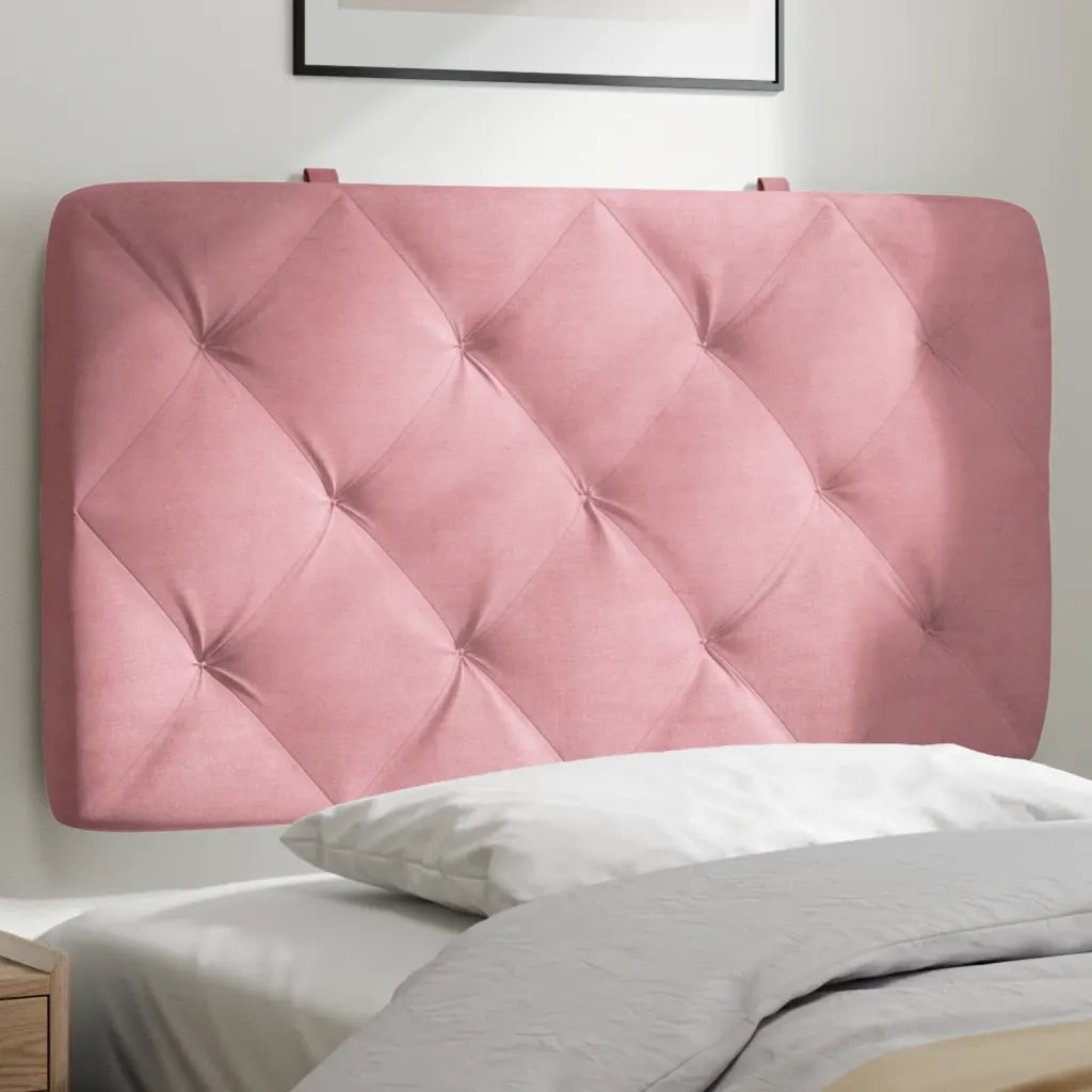 Cuscino Testiera-Cuscino per Testiera Rosa 80 cm in Velluto