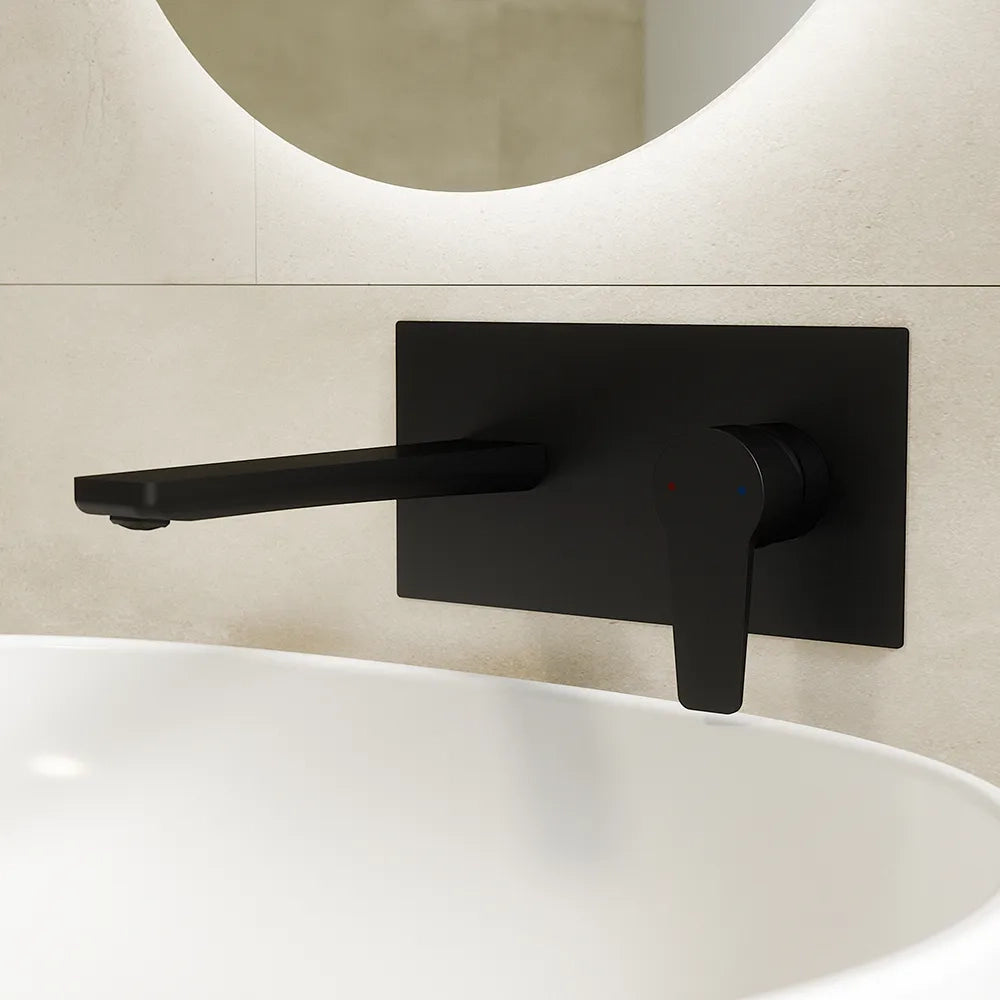 Miscelatore lavabo ad incasso nero opaco | Jane