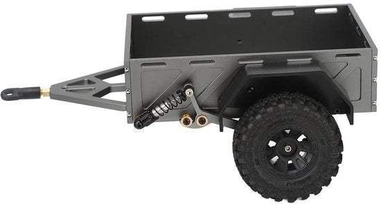 Carrozza da Trascinamento 1/18 - Alluminio - Gomma Antiscivolo - Adatto per Traxxas TRX4M - Incluso Accessori - Progettazione Realistica