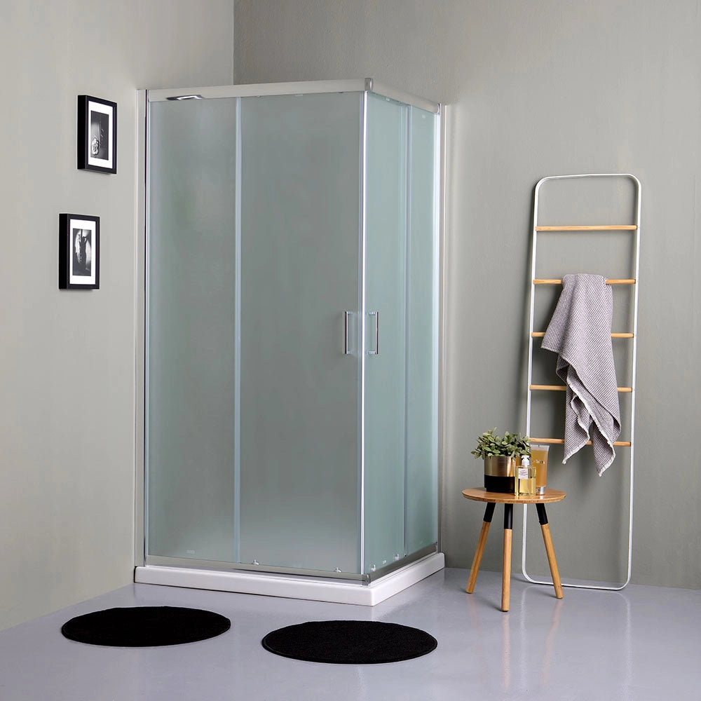 Cabina doccia rettangolare 100x80 satinata