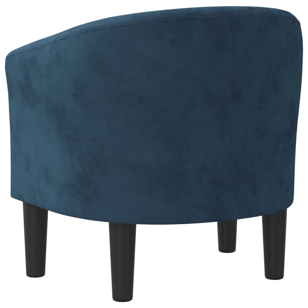 Poltrona | Sedia Relax Cabriolet Blu Scuro in Velluto