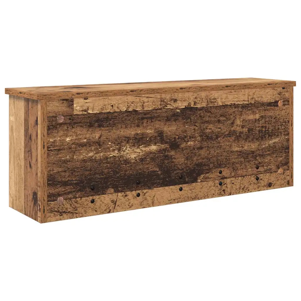 Appendiabiti a muro con porta Legno vecchio 80 x 20 x 30 cm 874345