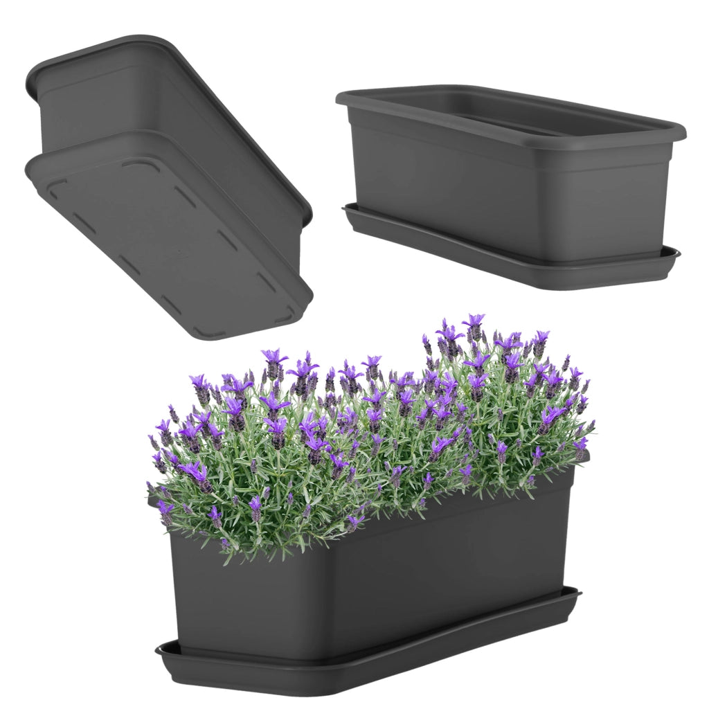 KADAX Fioriera da balcone 40 cm Vaso da fiori Supporto per vaso da fiori Supporto per fiori da balcone