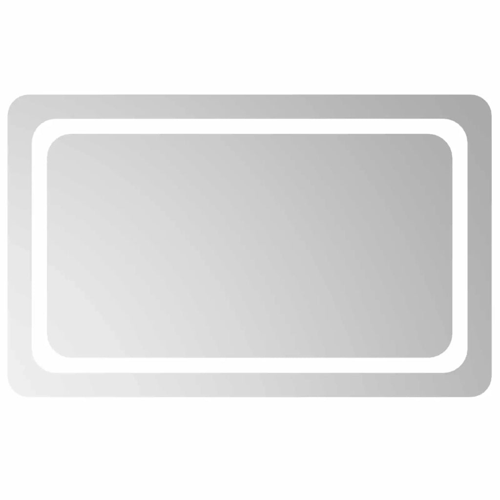 Specchio da bagno LED Trasparente 80 x 50 cm vetro temperato 42045836