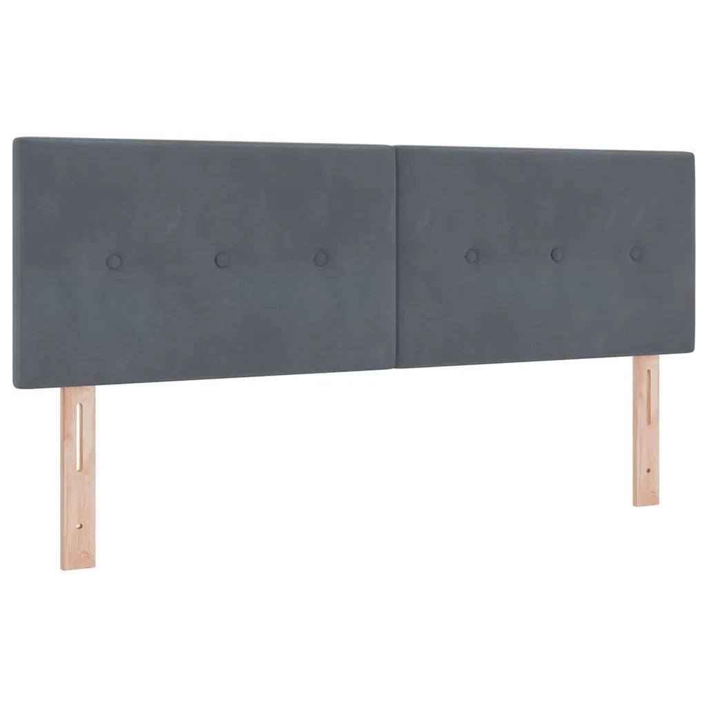 Testiera | Testata Grigio scuro 144 cm Velluto