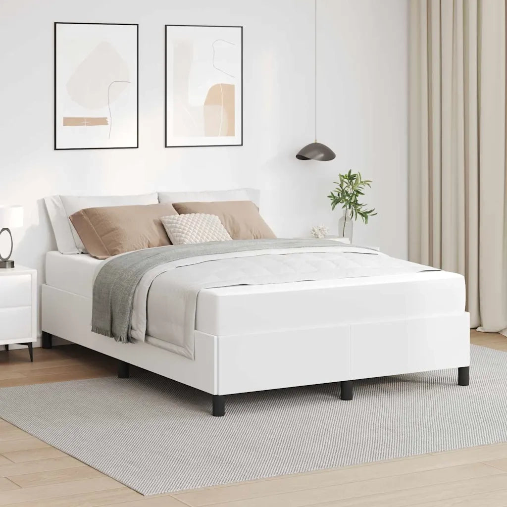 Struttura del letto con materasso Bianco 160 x 200 cm Tessuto 3399010