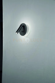 APPLIQUE SELLA TONDO NERO LED 3000K 730LM 9W ORIENTABILE D.13CM