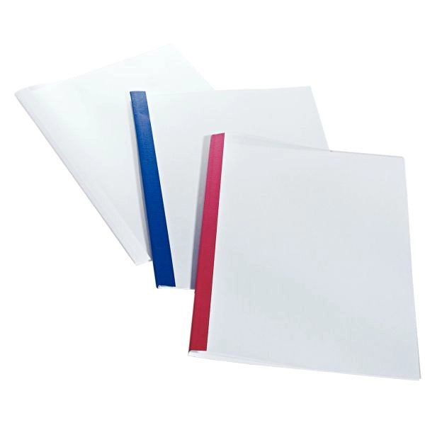 Leitz 39241 cartellina a4 cartoncino, plastica blu, trasparente 100 pz