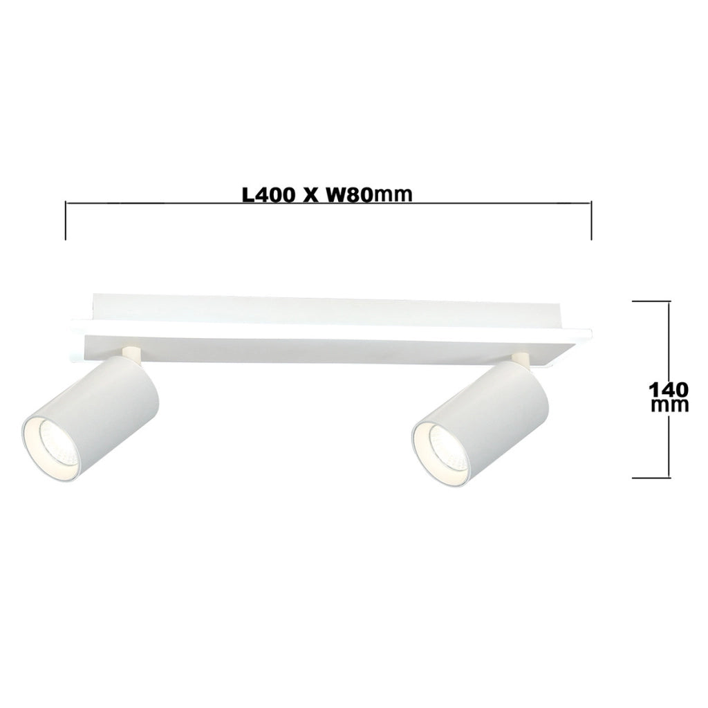 Plafoniera moderna bianca 40cm 2xGU10 LED CCT PARMA