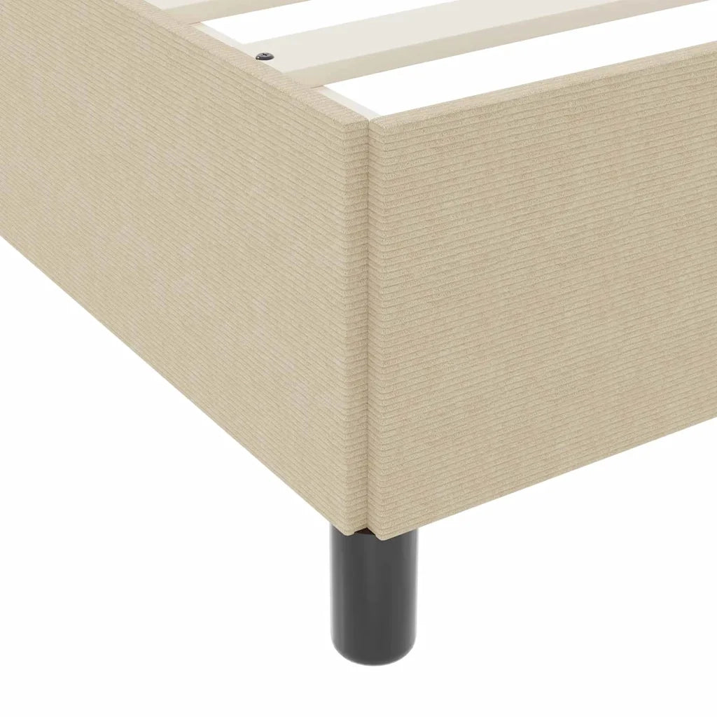 Letto a molle Grigio Verde 100 x 200 cm Tessuto in Cords 42006956