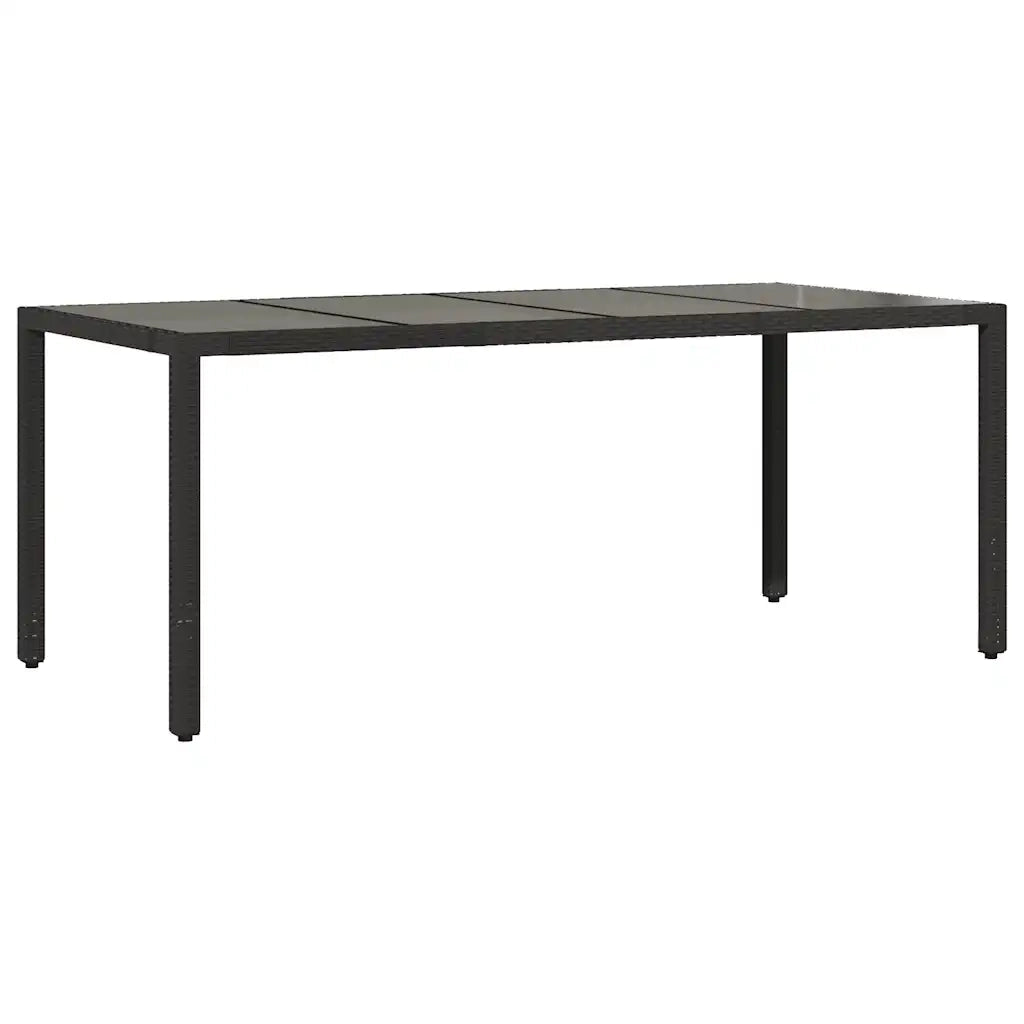 Set da Bistrò da Giardino 7 pz con Cuscini Nero in Polyrattan 3276993