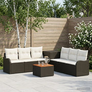 Set di divani 8 pz Nero e Bianco Crema 3448051