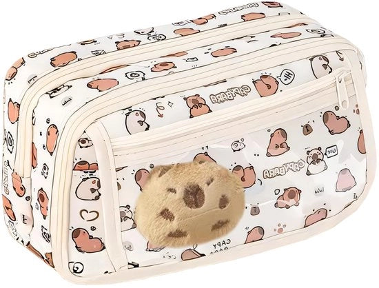 Etui per Capybara, con chiusura a rits e adesivi, dimensioni 22 x 7 x 13 cm