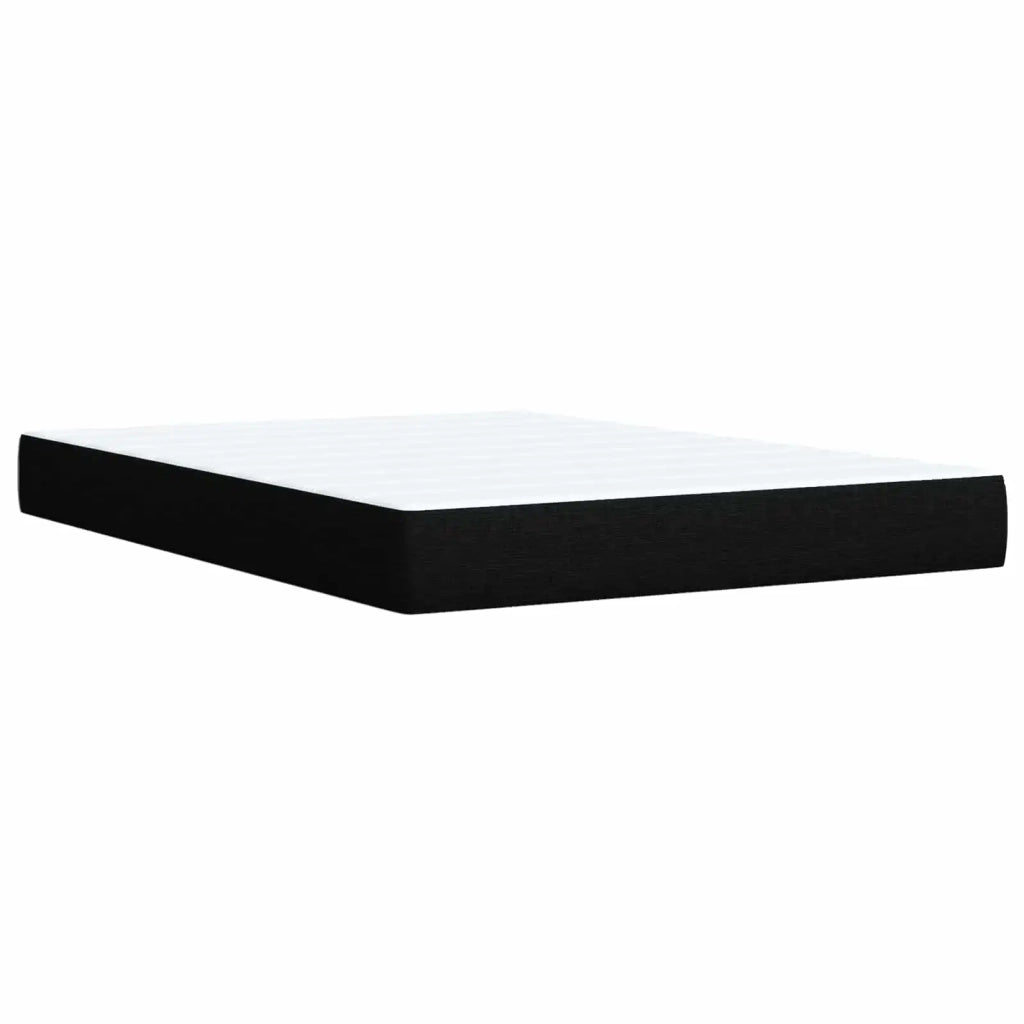 Letto ottomano con materasso con testiera 2 pz Nero Tessuto 3457829