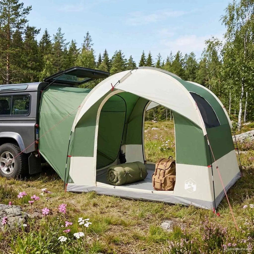Tenda da tailgate con tendone impermeabile Verde 4 persone 42028543
