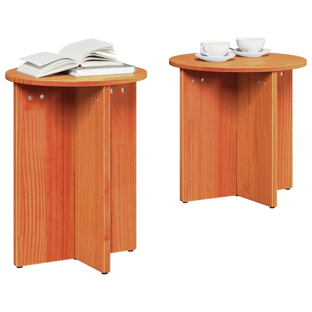 Tavolino da salotto 2 pcs Marrone cerato 873549