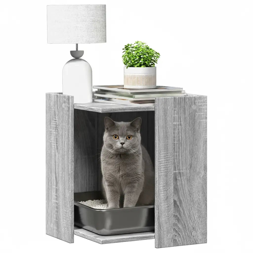 Recinto Lettiera Gatti Grigio Sonoma 60x40x40 cm in Truciolato CFW1641750