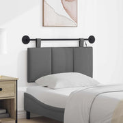 Testiera sospesa Con luce LED Grigio Scuro Tessuto 3424738