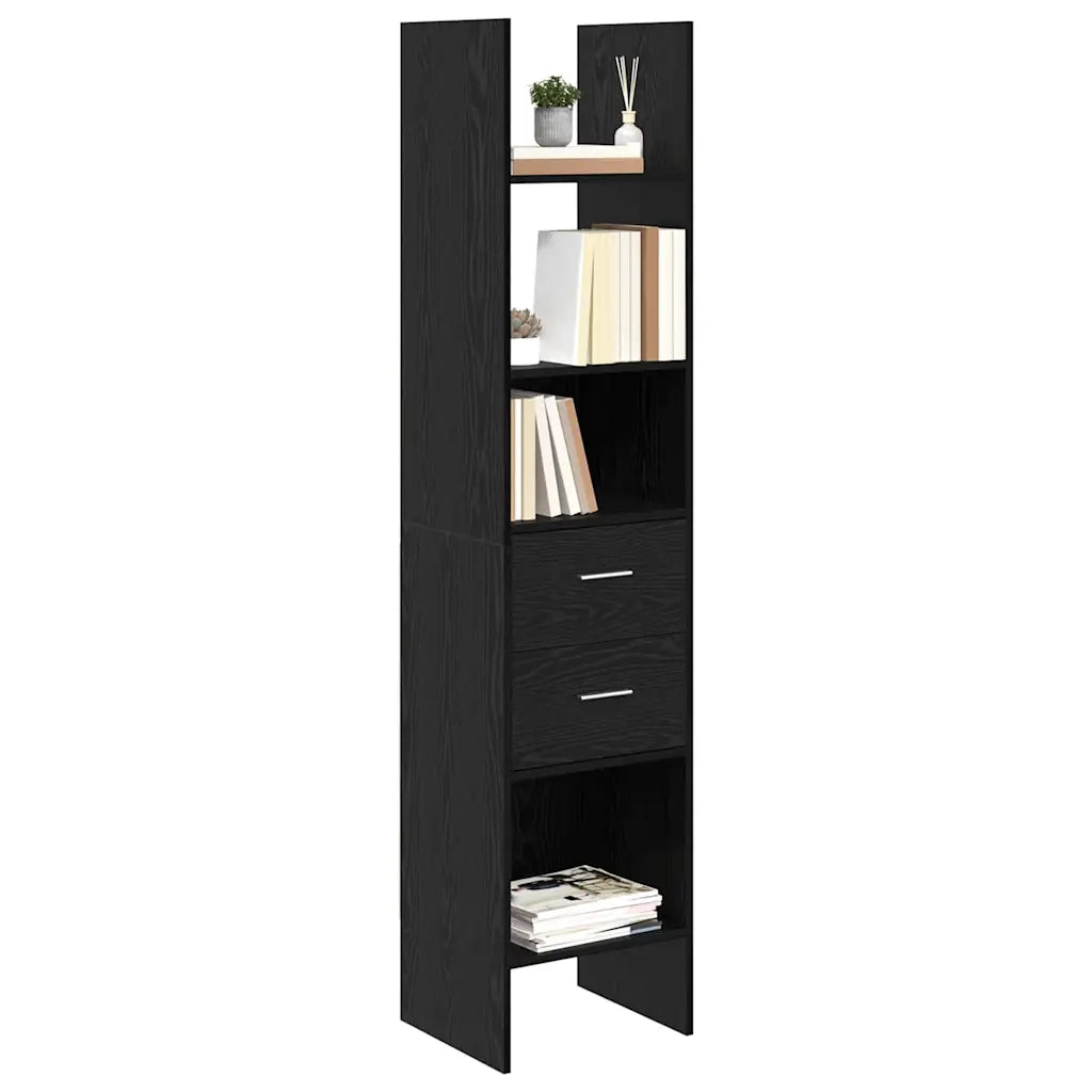 Armadio per Libri Rovere nero 40 x 35 x 180 cm 875441