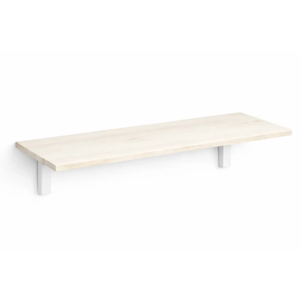 Mensola da Muro da appoggio in Legno nobilitato spessore 1,8 cm in colore Larice Bianco 70x40 cm