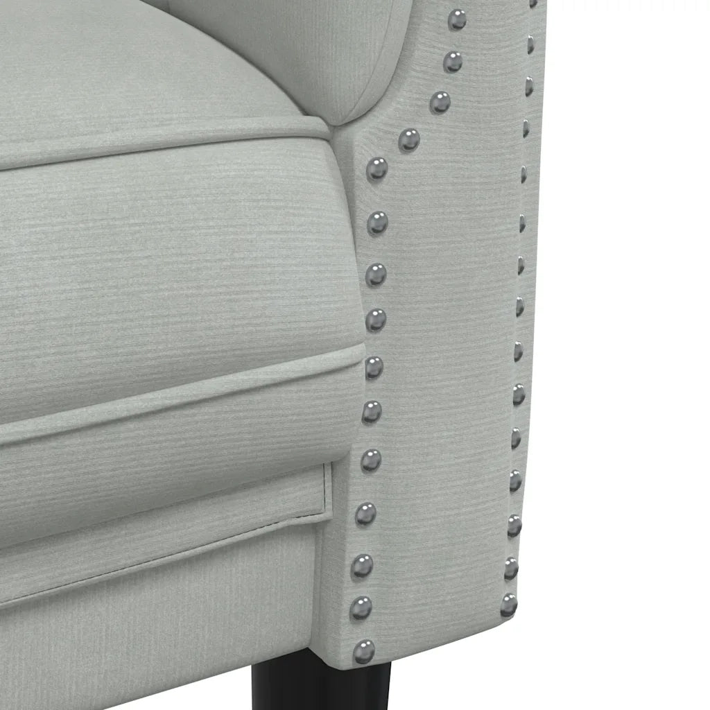Divano | Divano da soggiorno | Sofa a 3 Posti Grigio Chiaro in Velluto