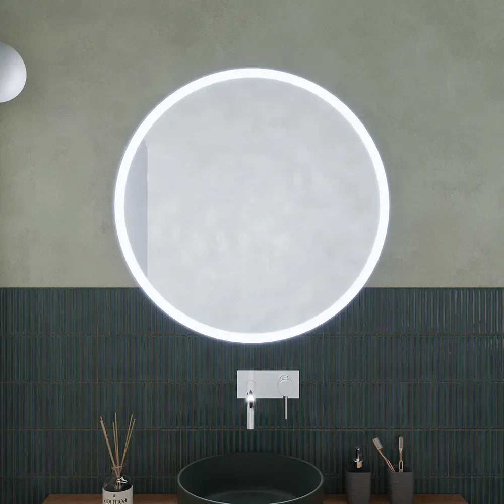 Specchio led Ø 80 cm touch screen luce calda/fredda | Beam