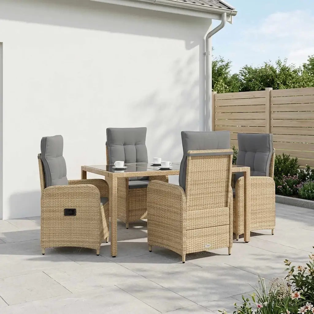 Set da pranzo per esterni 5 pcs Beige e Grigio Chiaro 3422338
