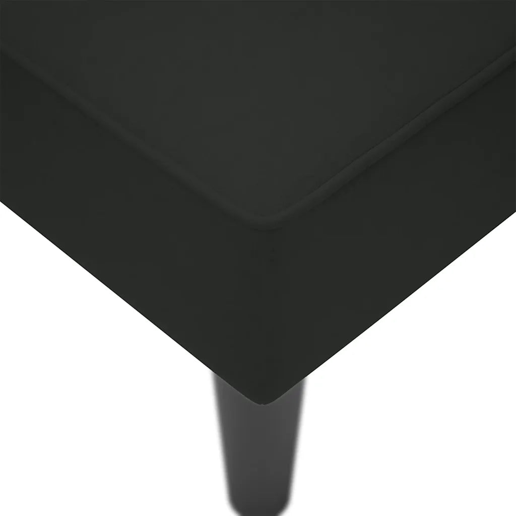 Sdraio con Bracciolo Destro in Velluto Nero 4009797