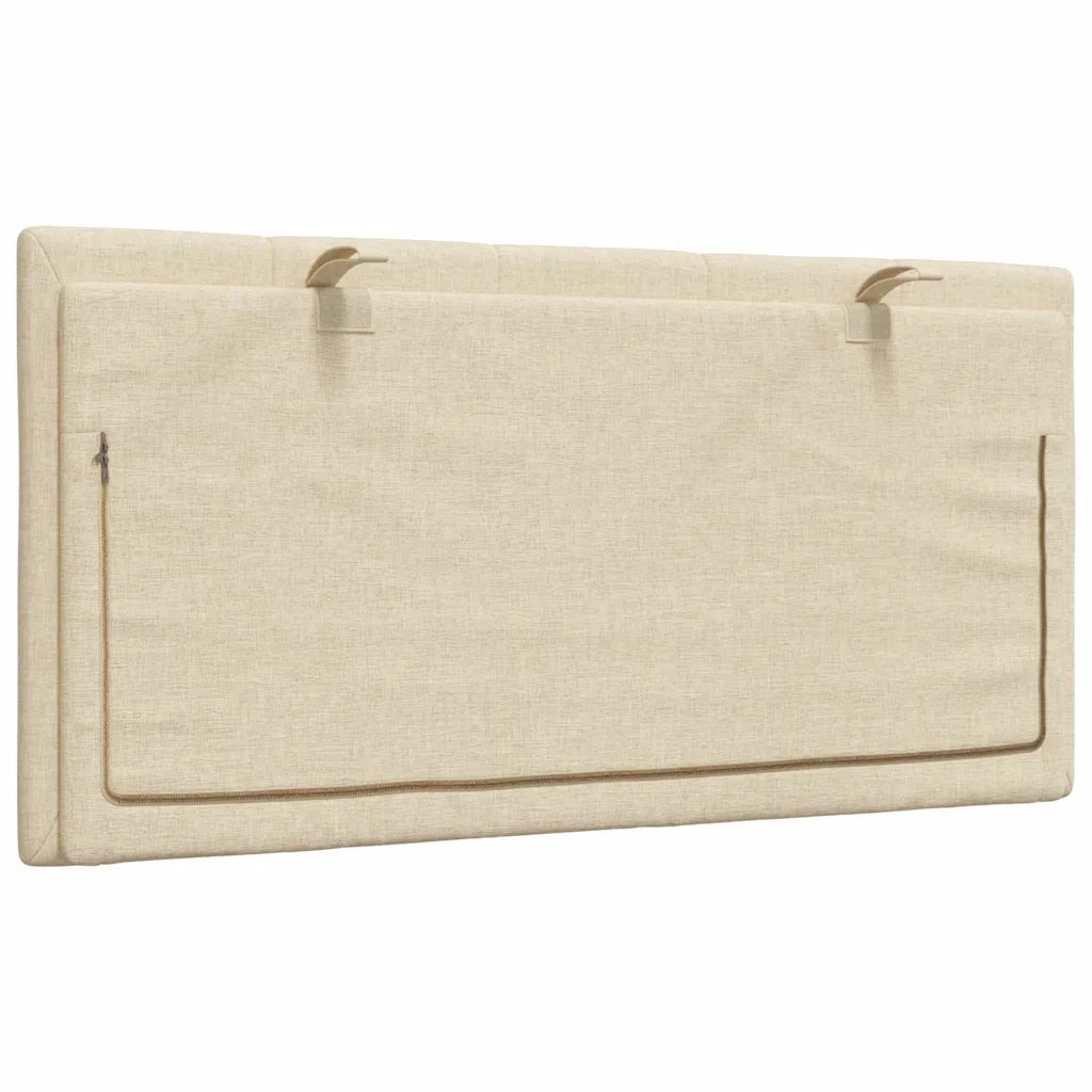 Cuscino Testiera-Cuscino per Testiera Hanko Crema 100 cm in Tessuto
